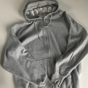 Danuchr Grey Large Zip Up Hoodie
